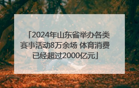 2024年山东省举办各类赛事活动8万余场 体育消费已经超过2000亿元