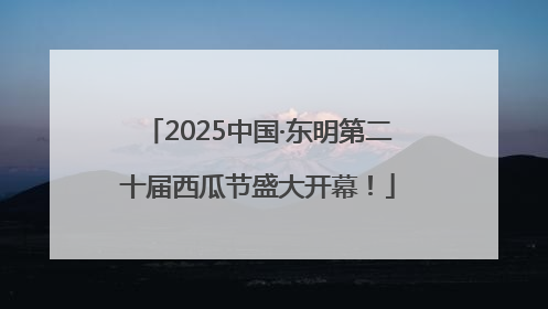 2025中国·东明第二十届西瓜节盛大开幕！