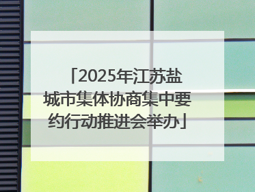 2025年江苏盐城市集体协商集中要约行动推进会举办