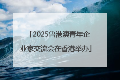 2025鲁港澳青年企业家交流会在香港举办