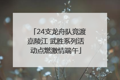 24支龙舟队竞渡嘉陵江 武胜系列活动点燃激情端午
