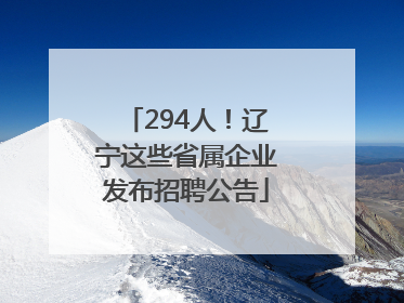 294人！辽宁这些省属企业发布招聘公告