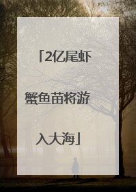 2亿尾虾蟹鱼苗将游入大海