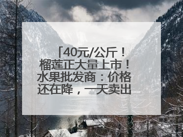 40元/公斤！榴莲正大量上市！水果批发商：价格还在降，一天卖出2000箱