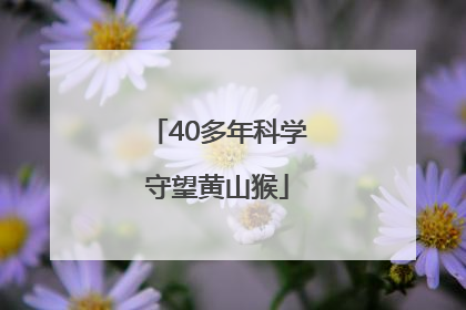 40多年科学守望黄山猴