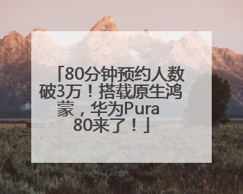 80分钟预约人数破3万！搭载原生鸿蒙，华为Pura 80来了！