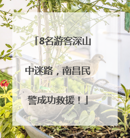 8名游客深山中迷路，南昌民警成功救援！