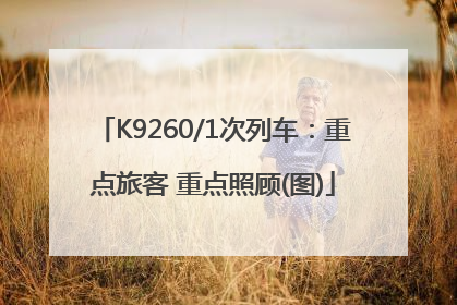 K9260/1次列车：重点旅客 重点照顾(图)